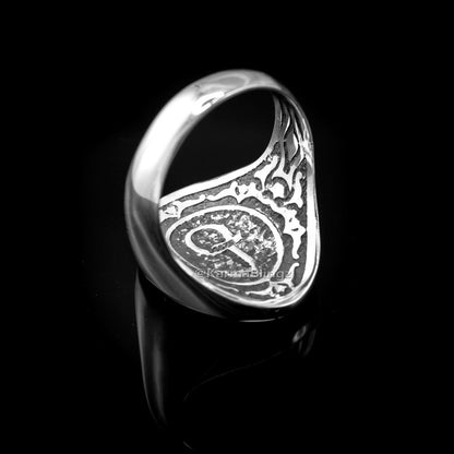 Sterling Silver Lebanese Cedar Tree of Lebanon Mens Signet Ring Karma Blingz