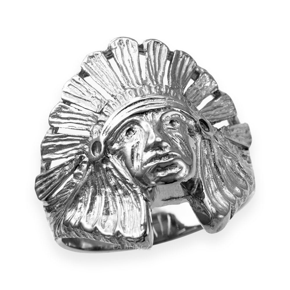 Sterling Silver Indian Chief Ring Karma Blingz