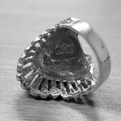 Sterling Silver DC Indian Chief CZ Statement Ring Karma Blingz