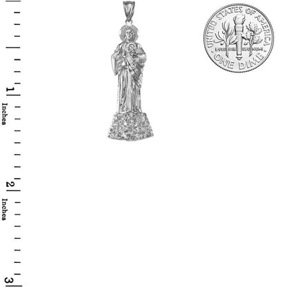 Gold Saint Jude DC Pendant Necklace (10k, 14k, yellow, white, rose gold) Karma Blingz