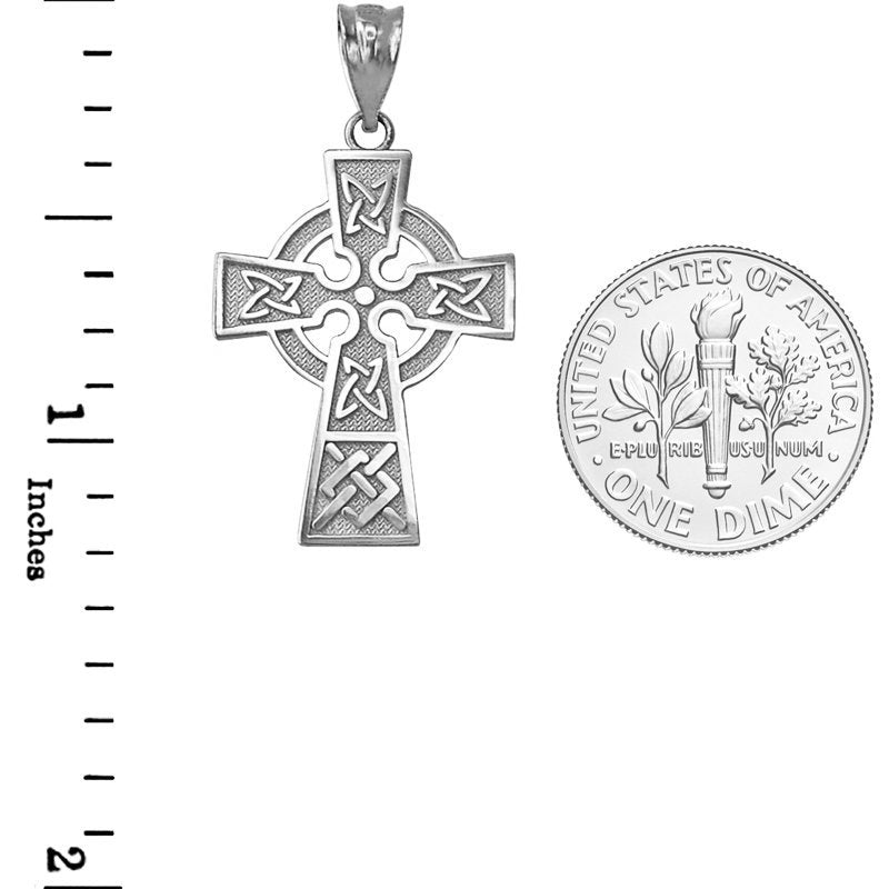 Sterling Silver Celtic Cross Charm Necklace Karma Blingz