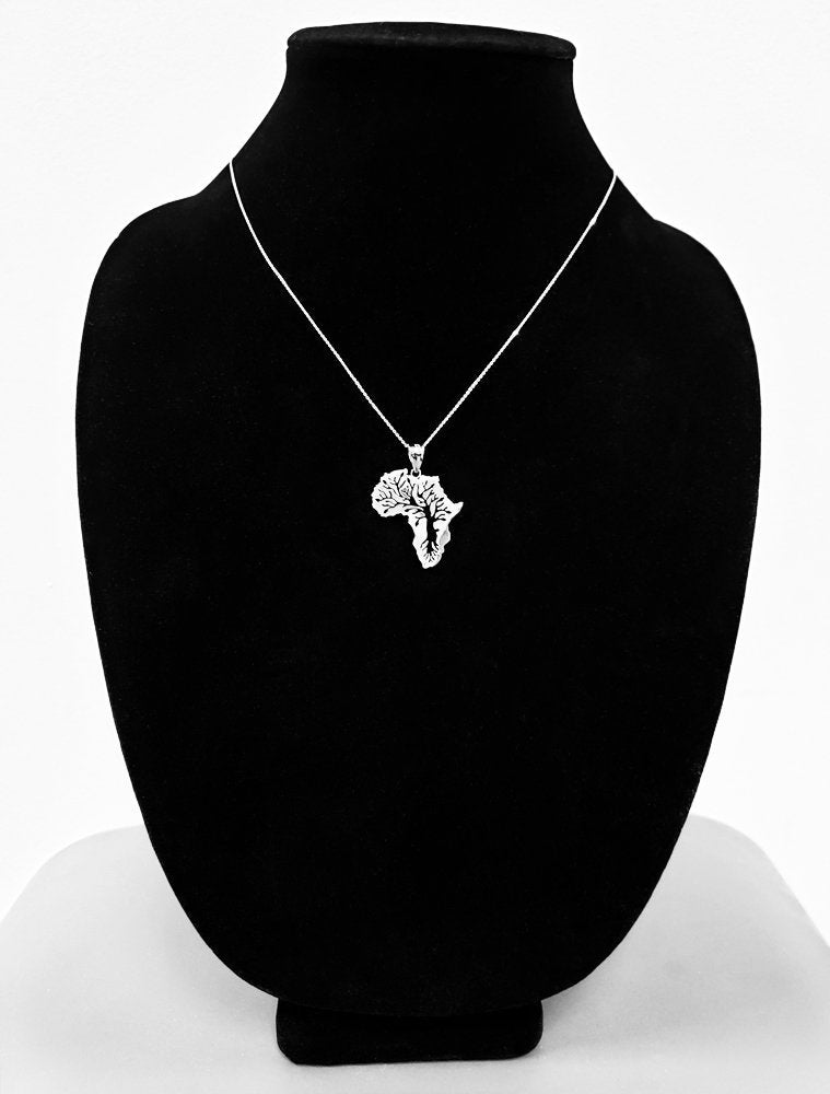 Sterling Silver Africa Tree of Life Pendant Necklace Karma Blingz