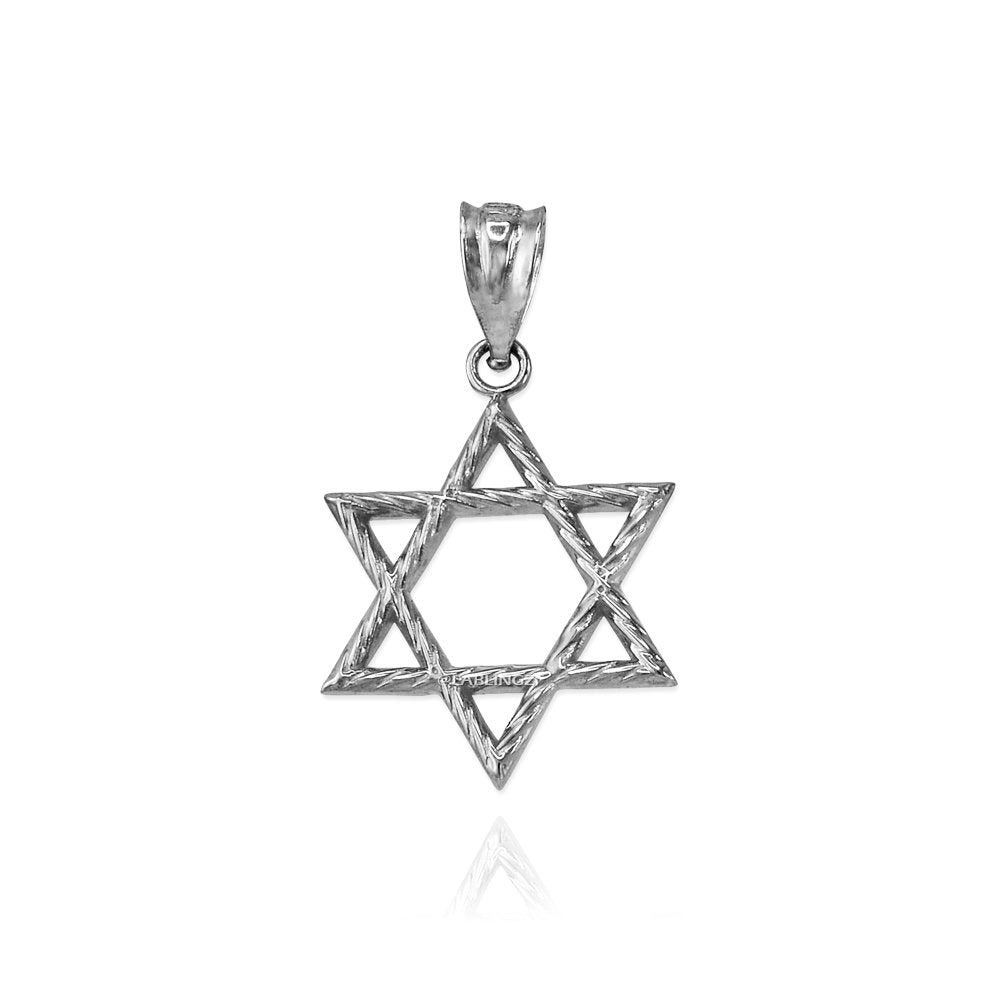 Sterling Silver Star of David Jewish Charm Necklace Karma Blingz