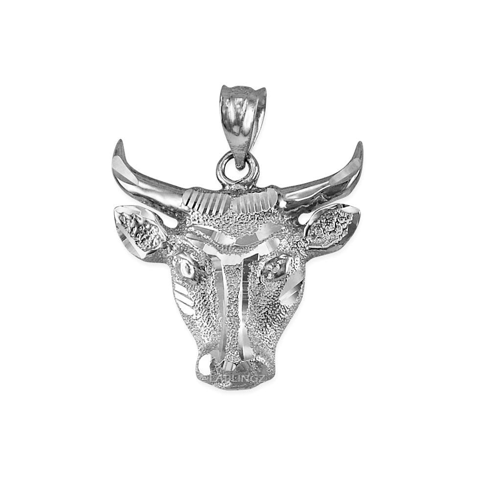 Sterling Silver Bull Head DC Pendant Necklace Karma Blingz