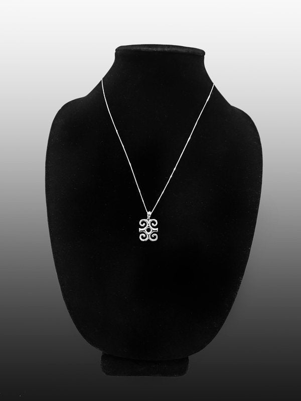 Sterling Silver African Adinkra Dwennimmen Pendant Necklace Karma Blingz