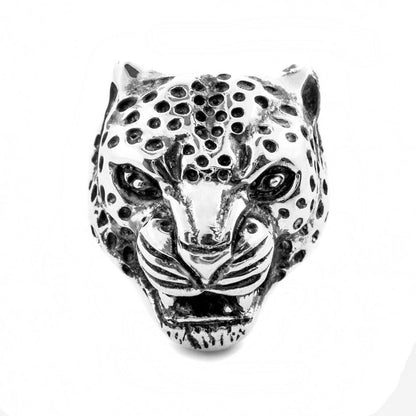 Sterling Silver Leopard Head Ring Karma Blingz