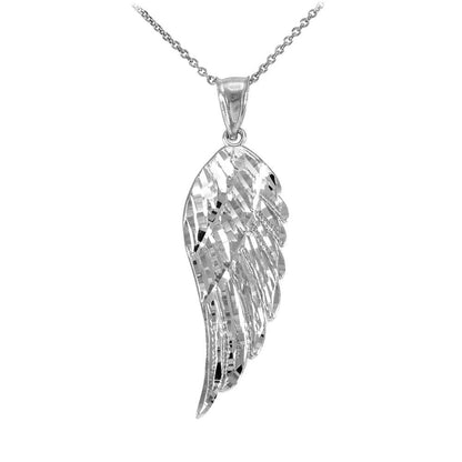 Sterling Silver Angel Wing Charm Necklace Karma Blingz