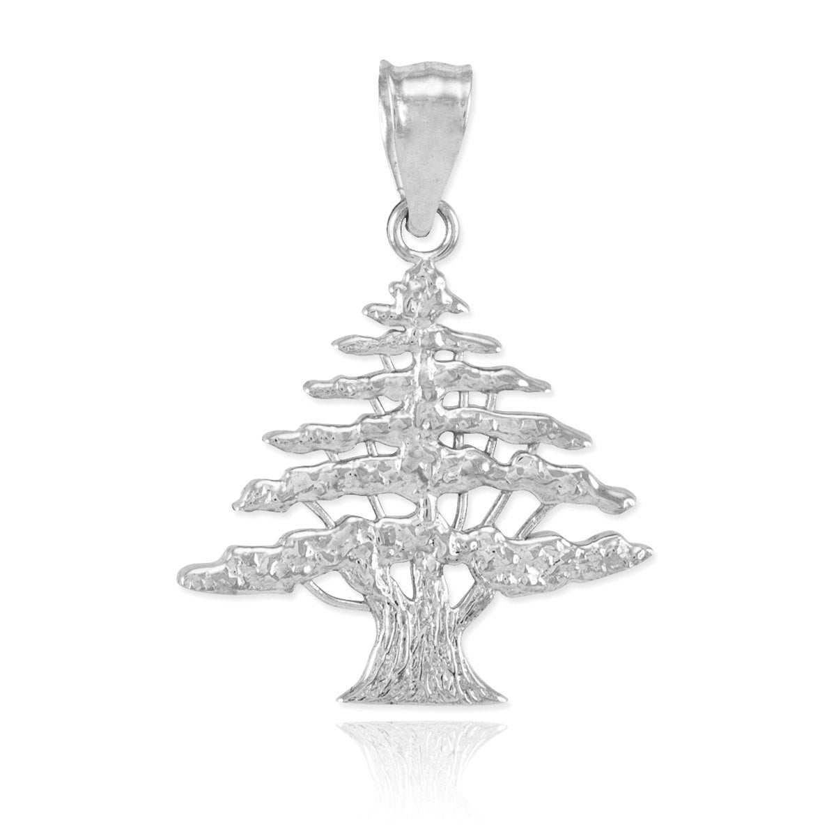 Sterling Silver Lebanon Cedar Tree Charm Necklace Karma Blingz