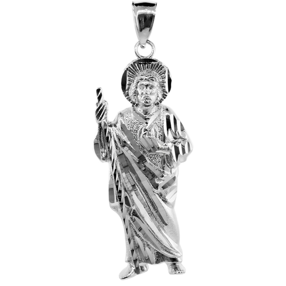 White Gold St. Jude Pendant Karma Blingz