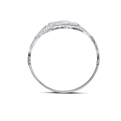 Sterling Silver Oval Saint Michael Ring Karma Blingz