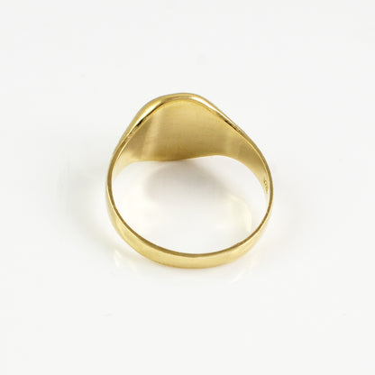 14K Yellow Gold Libra Satin DC Band Ladies Zodiac Ring Karma Blingz